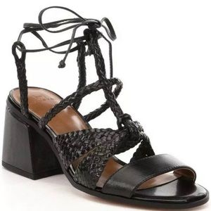 Sassy H Halston Black Gladiator women’s Sandals SZ 7M